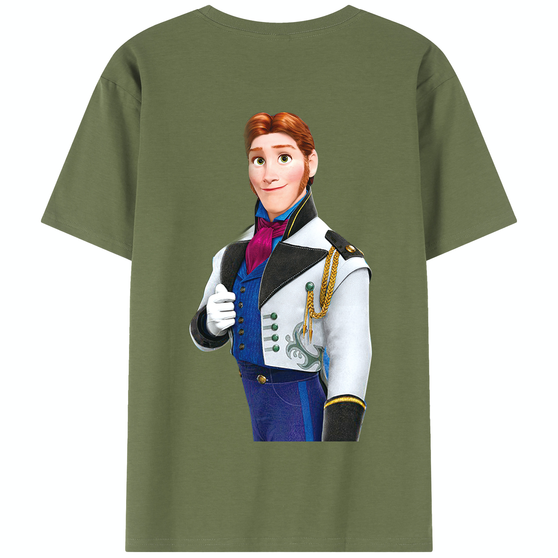 （画像用） アナと雪の女王 アンナ エルサ Frozen Anna Elsa 綿100％半袖Tシャツ（背面プリント）